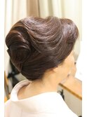 お着物ヘアの中間目