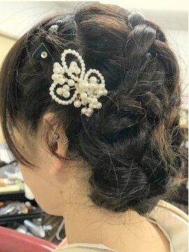 髪結い処 櫟 本店 【髪結い処　櫟】編み込みヘアアレンジ和服用