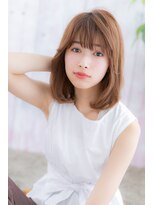 ヘアアンドビューティー ミック(Hair & Beauty miq)&nbsp;ニュアンス感あるクリアカラーくせ毛風ボブディb