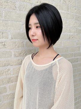 トップヘアーラウンジ 知立(TOP HAIR Lounge) #イマヘア　クールすぎないナチュラル前下がりボブ