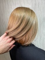 ネウィ グランデ 横浜(newi grande) ワンレンボブ前下がりショート内巻きワンカール鎖骨ミディアム