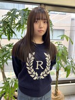 ネルケ 立川(nelke)&nbsp;レイヤーミディアム_かきあげヘア_伸ばしかけ前髪_ベージュ