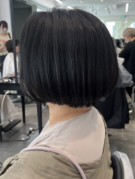 ウル 表参道(HOULe) 艶髪 ボブ 髪質改善 ベージュカラー 酸熱 透明感カラー