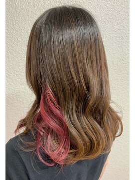 フラココ 神楽坂(hurakoko kagurazaka) 【hurakoko松下仁美】ピンクレッドインナーカラー