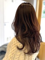 カノエ 福岡香椎店(canoe)&nbsp;ロングレイヤー　透明感　ナチュラルブラウン　カール　艶カラー