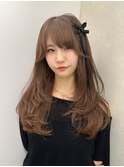 レイヤーカット/ブラウンカラー/韓国ヘア
