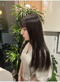 オリーブカラー/艶髪/カラー/暗髪