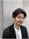スパイキーショートニュアンスパーマスペインカールメンズ北千住