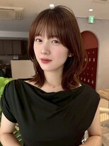 ジーナ 銀座中央通り(Zina)&nbsp;髪質改善＊顔周りレイヤーミディアムヘア＊美髪【Zina銀座中央】