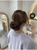 シニヨンヘアアレンジ/お団子ヘア/博多ヘアセット/博多美容室