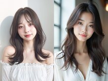 ナチュラルに揺れるレイヤーで軽やかに［勝田台/八千代/ブリーチなしダブルカラー/顔周りレイヤー］