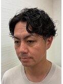 ツーブロック × パーマスタイル