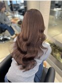 クラゲヘアー/小顔に見せるヘア/ココアベージュ/栄