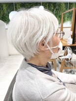 ヌリ 錦糸町(NuRI)&nbsp;★前下がりハンサムショートボブパーマ30代40代50代白髪ぼかし