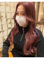ジルフラン(JILL franc) チェリーレッド2/5ゆるふわウェーブミディアムレイヤーカット
