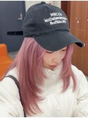 ホワイトピンクダブルカラーピンクハイトーン韓国レイヤー