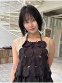 大人レイヤーボブ韓国風くびれボブ透明感カラー