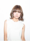 ベージュ系カラー くせ毛風 大人ボブ【モテナ 豊田 浄水】