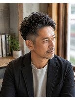 MEN's Baguz MEN'Sカット/ MEN'Sパーマ/ MEN'Sカラー 大人メンズツーブロック×刈り上げ束感パーマビジネス
