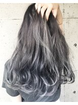 バーチョ(bacio)&nbsp;【bacio】white blue × highlight gradation  外国人風