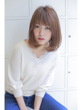 フラップ(FLAP) 【FLAP】 シースルーバングのワンカールボブ　MAO