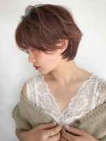 ネス(ness)&nbsp;[RIMMA] 馬場 俊幸:丸みショート／オレンジベージュ／大人可愛い