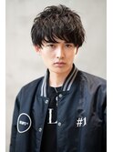 ビジネスツーブロックOK★かき上げトランクスヘアくせ毛風パーマ