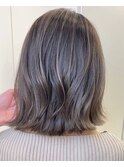 ☆ぱっつんボブ☆シルバーグレージュグラデーション☆