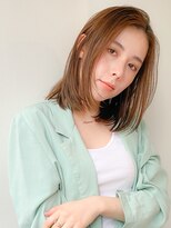 ネイヴィル オモテサンドウ(navile omotesando) *ブリーチなしミルクティーベージュ×地毛風ストレート*