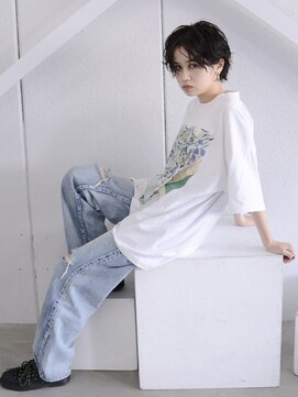 ロアーヘアー オペラオー 折尾店(RAWR hair Opera O) 【RAWR】メンズライク_センターパートパーマスタイル