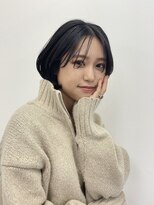 ハンサムショート　ショートボブ　シースルーバング