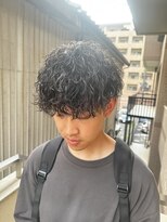 ブレイズ ザ サロン(BLAZE THE SALON)&nbsp;黒髪ショートマッシュ無造作波巻きスパイラル【BLAZE 大庭】