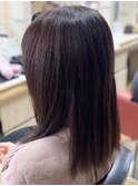 大人可愛い白髪染めっぽくならないピンクブラウン/30代40代50代