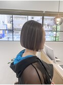 大人可愛いショートボブ×バレイヤージュ