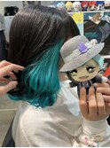 ツイステ フロイド インナーカラー ターコイズ ブルー グリーン