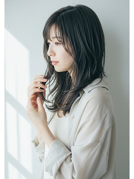 アントワープトーキョー(antwerp TOKYO) 30代40代50代ロングレイヤーゆる巻き透明感暗髪カラー髪質改善