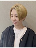 ハンサムショート/ハイトーン/ルーツカラー