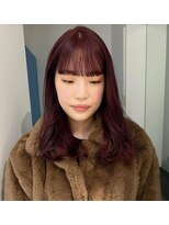 テテ ニコ(tete nico)&nbsp;【大前晴奈】ぶどうカラー×ゆるふわロング