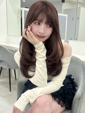 アイトーキョーエス 渋谷(AI TOKYO S) オリーブベージュブリーチなしダブルカラー透明感ハッシュカット