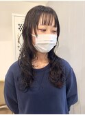 【時短×おしゃれ◎】黒髪ロング×ダメージレスパーマ
