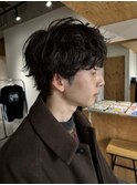 無造作ニュアンスマッシュシャドウシャドウパーマ