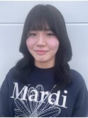韓国風　前髪カット　艶髪　くびれ巻き　サイドバング