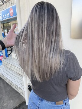 ランド 千葉(land) ブロンドベージュハイライトカラーバレイヤージュ/阿部