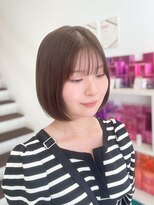 アッシュ 中目黒店(Ash)&nbsp;まろやかベージュブラウンのボブ