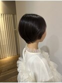 ストレートパーマ×丸みショート☆