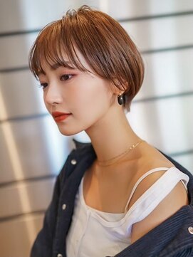 ギークス(GEEKS) 【GEEKS渋谷】レイヤーショート/ココアブラウン/冬ヘア/襟足短め