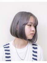 エルレ(Elure) 切りっぱなしボブ#ブリーチ#シルバー#ダブルカラー#浜松#浜北