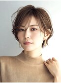 大人ショートレイヤー白髪ぼかし脱白髪染め40代50代60代原宿