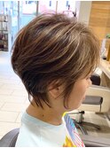 ショートヘア/ボブ/レイヤーカット/ミディアム/前髪