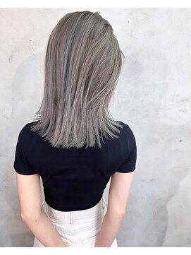 リアン ヘア ライム 豊橋(lien.hair rhyme) 切りっぱなしボブ◎ナチュラルボブ クールグレージュ 20代30代◎